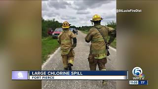 Large chlorine spill in St. Lucie County