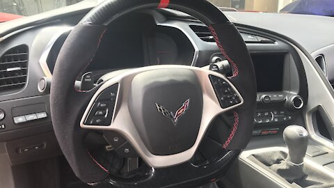 My Z06 Gets A New Steering Wheel ***CARBON FIBER***