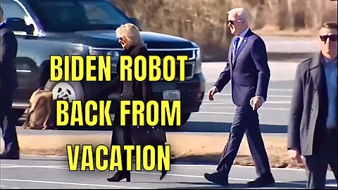 ROBOT PRESIDENT BIDEN Returns, MUMBLES to Reporter, Powers Down at White House