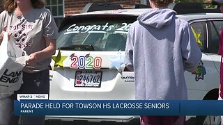 Parade held for Towson HS lacrosse seniors, parent