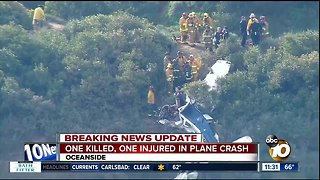 1 dead, 1 hurt in plane crash off SR-76 in Oceanside