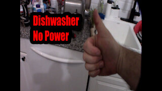 KitchenAid Dishwasher No Power No Lights Troubleshooting Repair Fuse Replacement