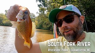 Kayak Fishing the Beautiful South Fork River at Riverside Park and Greenway - Cramerton, NC