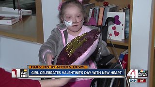 8-year-old girl celebrates new heart for Valentine's Day