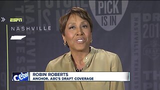 Good Morning America anchor Robin Roberts hosting NFL Draft