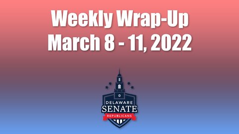 Weekly Wrap-Up: March 8th - 11th with Senator Pettyjohn