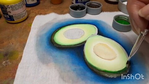 Aprenda a pintar abacate 🥑 Dani pintura em tecido