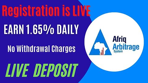 Afriq Arbitrage System Review | Earn 1.65% Daily | LIVE Deposit