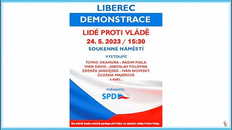 Demonstrace SPD v Liberci
