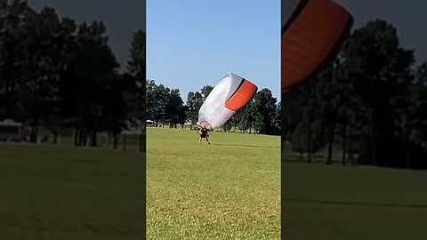 Student Pilot chopped wing - touch n go #paramotor #flying #paramotoring