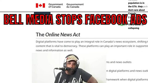 Bell Media Removes Ads From Facebook | The Online News Act