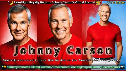 🎨 Johnny Carson's Virtual Revival, The Pixels of Nostalgia by Celebrity Recreations! 📸