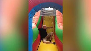 Bouncy Castle Obstacle Course Fail