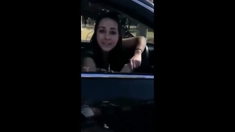 Crazy Australian KAREN crashes her CAR