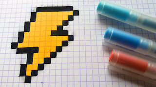 how to Draw thunderbolt - Hello Pixel Art by Garbi KW