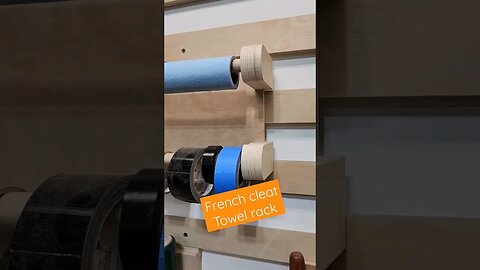Easy to make towel rack for french cleats! #woodworking #shoporganization #frenchcleats