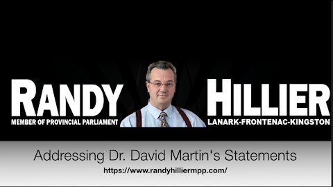 MPP Randy Hillier Examines Dr. David Martin’s Shocking Statements
