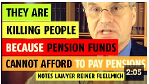 They are killing people because they cannot afford to pay people's pensions