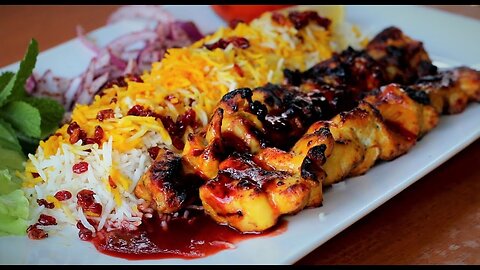 Persian Saffron Grilled Chicken kebab - Joojeh kabab Recipe