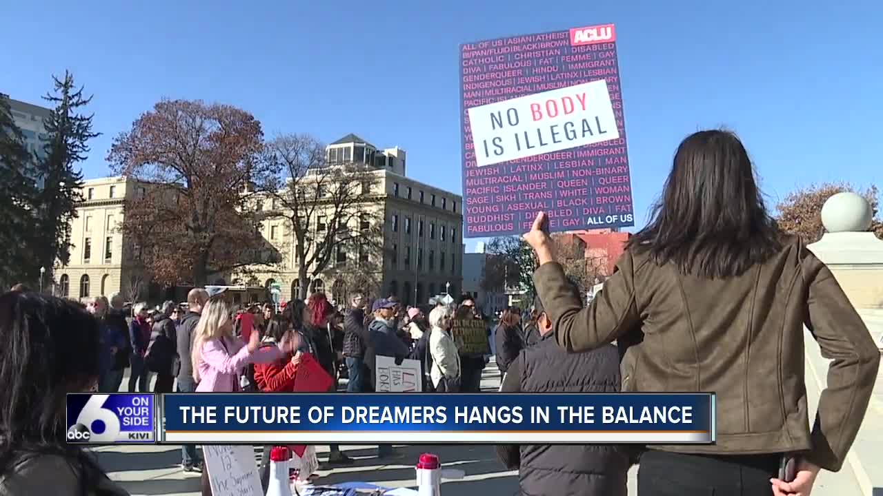DACA advocates hold a rally at the Idaho State Capitol to support dreamers