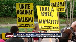 Manatee students protest school 'note' policy to 'take a knee'