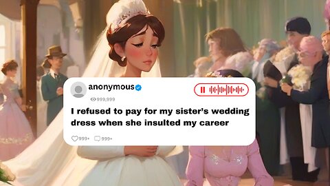 I refused to pay for my sister’s wedding dress when she insulted my career