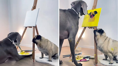 Do you understand who Oscar drew? 😝🎨 Is it similar? 🐶