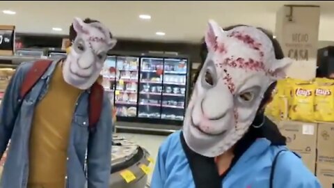 BAAAAA! Mask Sheep in a Supermarket