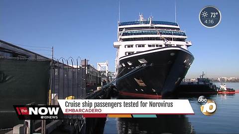 Cruise ship passengers tested for norovirus