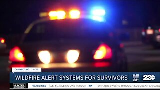 Wildfire alert systems for survivors