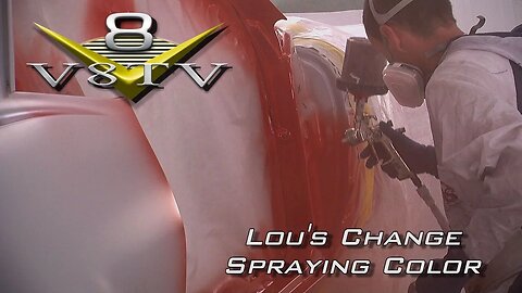 Supercharged 1969 Camaro "Lou's Change" Spraying The Basecoat Color Video V8TV