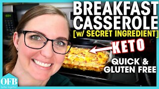 KETO BREAKFAST CASSEROLE | Recipe with SECRET ingredient | EASY MEAL PREP