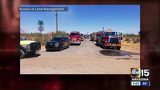 White Wing Fire burning near Wittmann grows to 500 acres