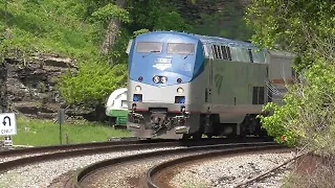 Amtrak Capitol Limited from Harpers Ferry, West Virginia May 11, 2023