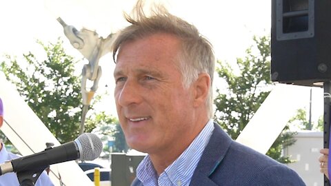 Maxime Bernier prepares to speak at the PPC rally in Barrie Ontario 08/19/21