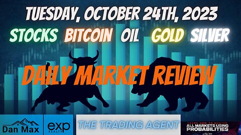 Daily Market Review for Tuesday, October 24th , 2023 for #Stocks #Oil #Bitcoin #Gold and #Silver