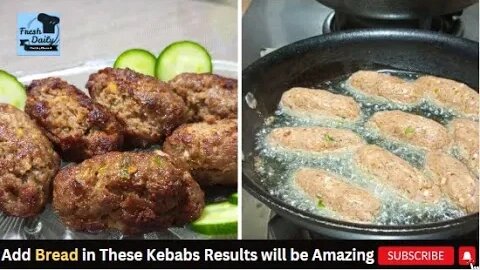 Add Bread in these Kebabs and the result will be Amazing || Beef Reshmi Kebabs || Fresh Daily
