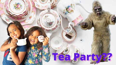 Kids Videos: Girls Have A Tea Party With The Snow Monster!