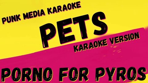 PORNO FOR PYROS ✴ PETS ✴ KARAOKE INSTRUMENTAL ✴ PMK