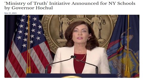 Does New York Have Its Own MINISTER of TRUTH