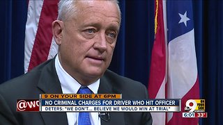No criminal charges for driver who hit officer