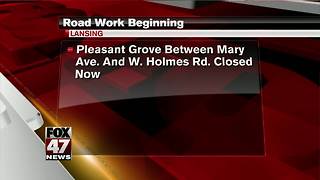Pleasant Grove Rd. closed until October