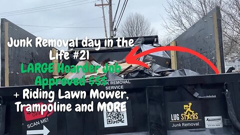 Junk Removal Day in the Life #21 Riding mower & Huge Hoarder house bid approved!