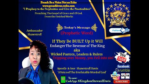 (Prophetic Word) If They Be BUILT Up it Will Endanger The Revenue of The King aka Wicked Pastors, Leaders & Rulers