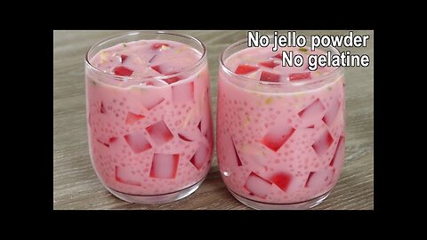 Refreshing Sago drinks recipe | Delicious Strawberry jelly drinks | Easy Tapioca dessert