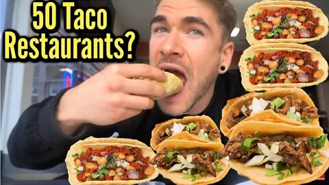 EATING AS MANY TACOS AS POSSIBLE In USA's TACO CAPITAL | 24 Hours Eating Taco's
