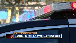 One person on the run after deadly hit-and-run