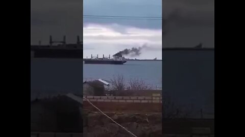 #WW3 #WAR #RUSSIA #UKRAINE missile hit a cargo Bangladesh flag docked on the Odessa By mistake