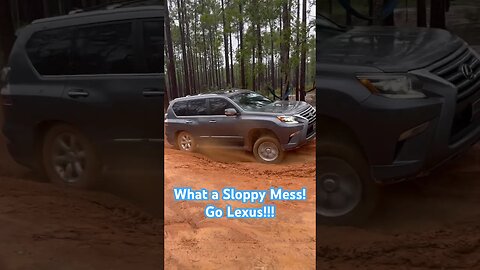 Stock Lexus GX Conquers Muddy Washed Out Hill Off-Road!! You Can Do It!!!! #shorts