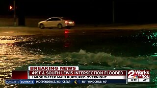 41st and South Lewis intersection flooded